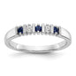 Buy Stylish 14K White Gold Eternity Band with 1/15 Carat Diamonds & Sapphires-1