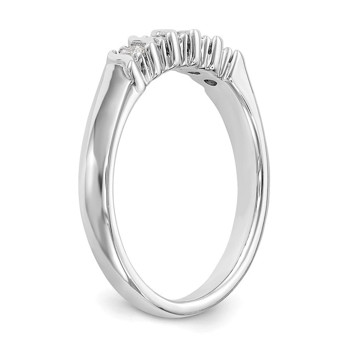 Buy Stylish 14K White Gold 5-Stone Diamond Band - 1/4 Carat Total Weight-6