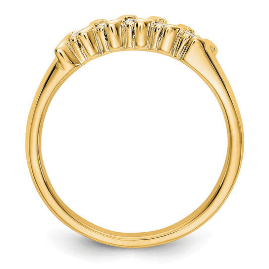 High-Quality 14K Yellow Gold 5-Stone Diamond Band - 1/4 Carat, Stylish Value!