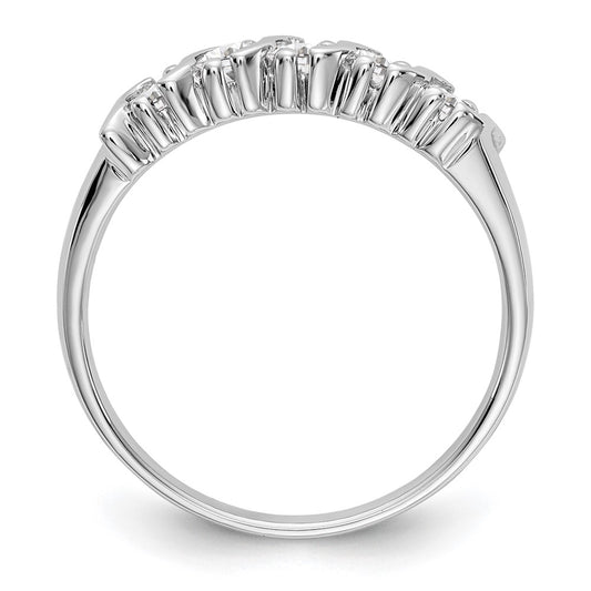 Exclusive 14K White Gold 5-Stone Round Diamond Band - 1/2 Carat Luxury