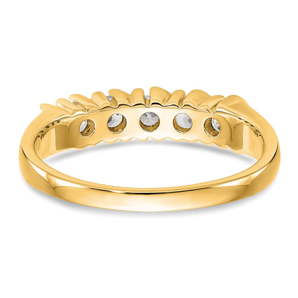 Buy Stylish 14K Yellow Gold 5-Stone Diamond Band for 2.9mm Round Stones