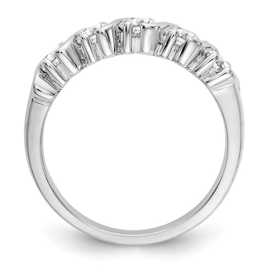 Buy 14K White Gold 5-Stone Round Diamond Band - 1 Carat Luxury Elegance
