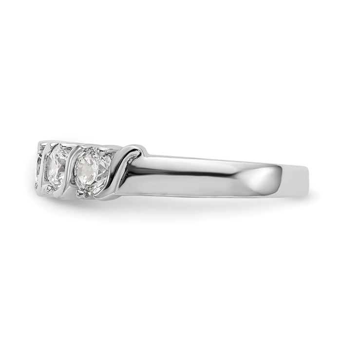 Buy 14K White Gold 5-Stone Round Diamond Band - 1 Carat Luxury Elegance-3