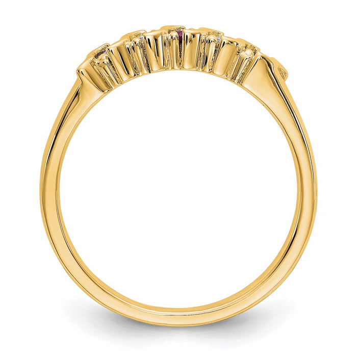 Exclusive 14K Yellow Gold Diamond & Ruby Eternity Band - 1/10 Carat Luxury-2