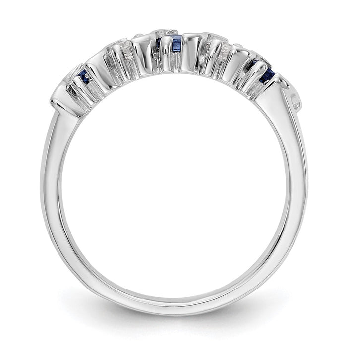 Buy Exclusive 14K White Gold Eternity Band with 1/3 Carat Diamond & Sapphire-2