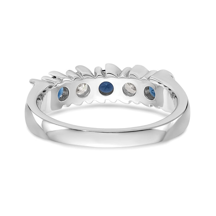 Buy Exclusive 14K White Gold Eternity Band with 1/3 Carat Diamond & Sapphire-5