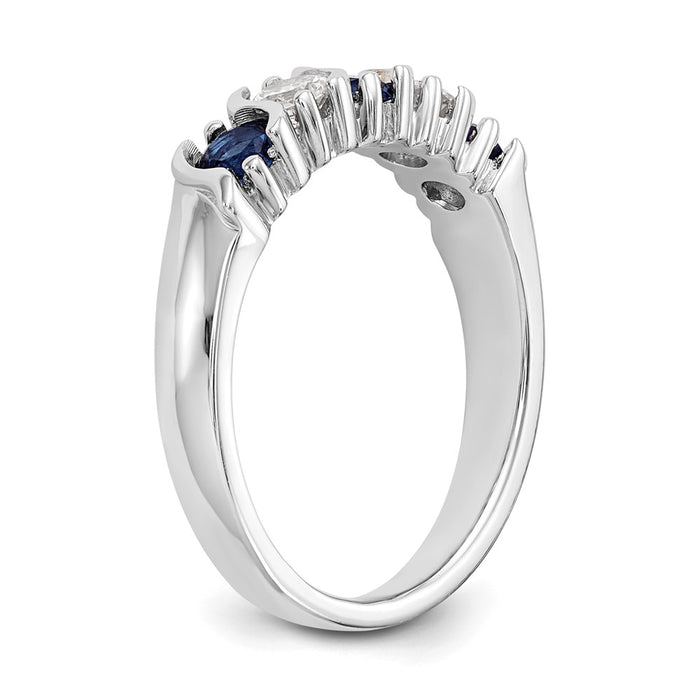 Buy Exclusive 14K White Gold Eternity Band with 1/3 Carat Diamond & Sapphire-6