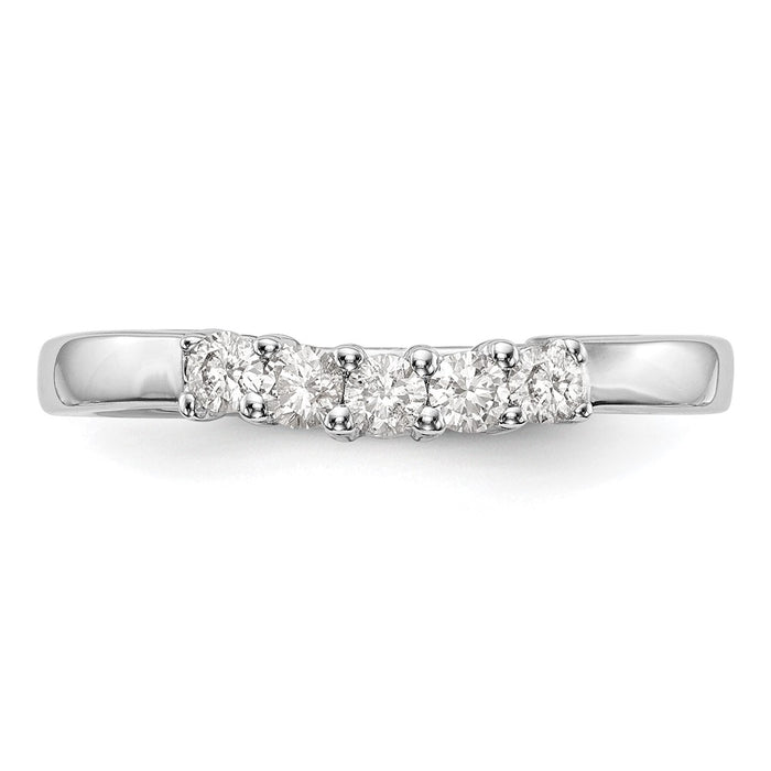 Buy Exclusive 14K White Gold 5-Stone Diamond Band - 1/3 Carat Luxury Value-4