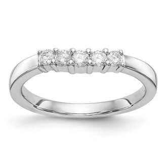 Buy Exclusive 14K White Gold 5-Stone Diamond Band - 1/3 Carat Luxury Value
