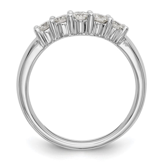 Buy 14K White Gold 5-Stone Diamond Band with 1/2 Carat Diamonds - Stylish Value