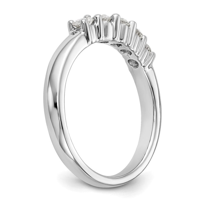 Buy 14K White Gold 5-Stone Diamond Band with 1/2 Carat Diamonds - Stylish Value-6