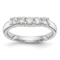 Buy 14K White Gold 5-Stone Diamond Band with 1/2 Carat Diamonds - Stylish Value-1