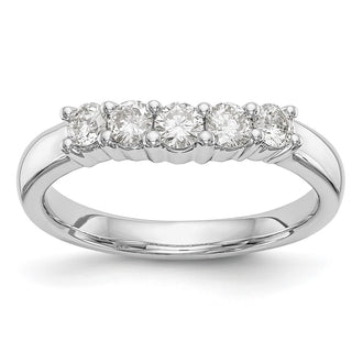 Buy 14K White Gold 5-Stone Diamond Band with 1/2 Carat Diamonds - Stylish Value