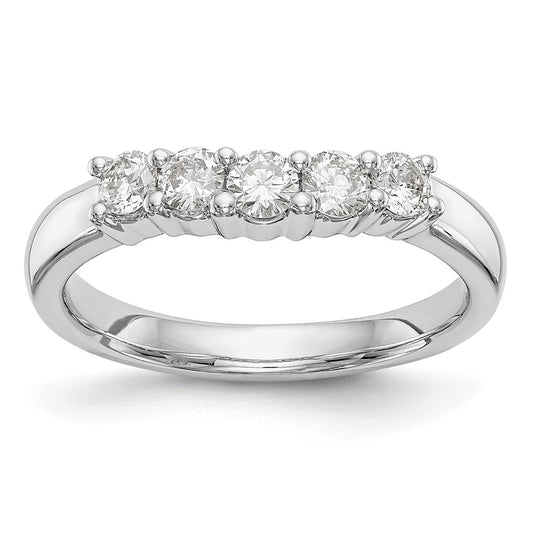 Buy 14K White Gold 5-Stone Diamond Band with 1/2 Carat Diamonds - Stylish Value