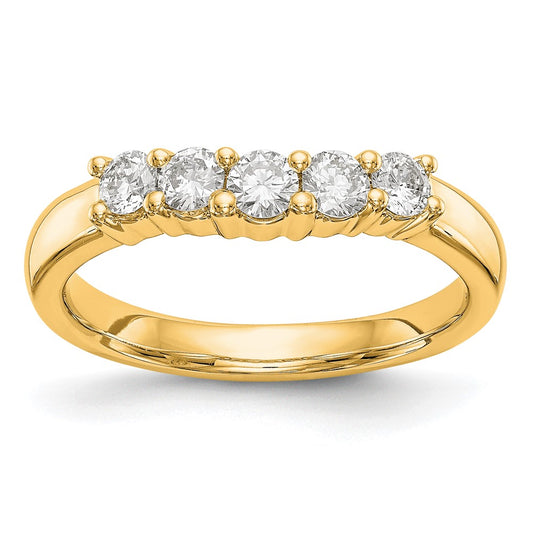 Buy Exclusive 14K Yellow Gold 5-Stone Diamond Band Setting - Stylish & Affordable!