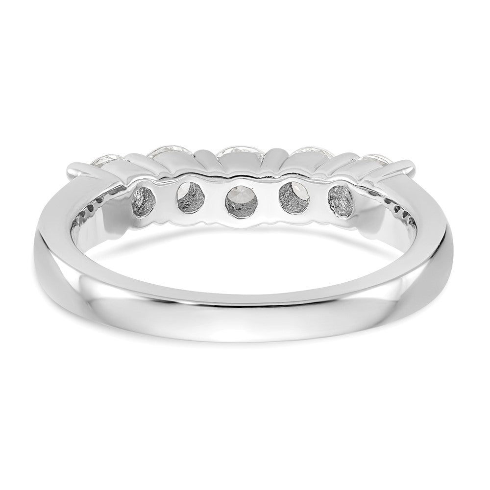 Buy Stylish 14K White Gold 5-Stone Round Diamond Band, 7/8 Carat Value