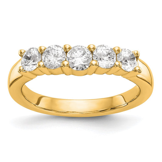 Buy Stylish 14K Yellow Gold 5-Stone Diamond Band Setting - Affordable Luxury