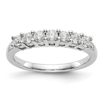 High-Quality 14K White Gold 7-Stone Diamond Band Setting - Stylish Value!