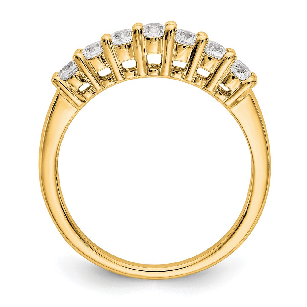 High-Quality 14K Yellow Gold 7-Stone Diamond Band Setting | Stylish & Affordable