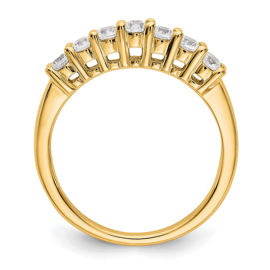 High-Quality 14K Yellow Gold 7-Stone Diamond Band Setting | Stylish & Affordable