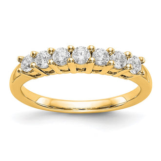 High-Quality 14K Yellow Gold 7-Stone Diamond Band Setting | Stylish & Affordable