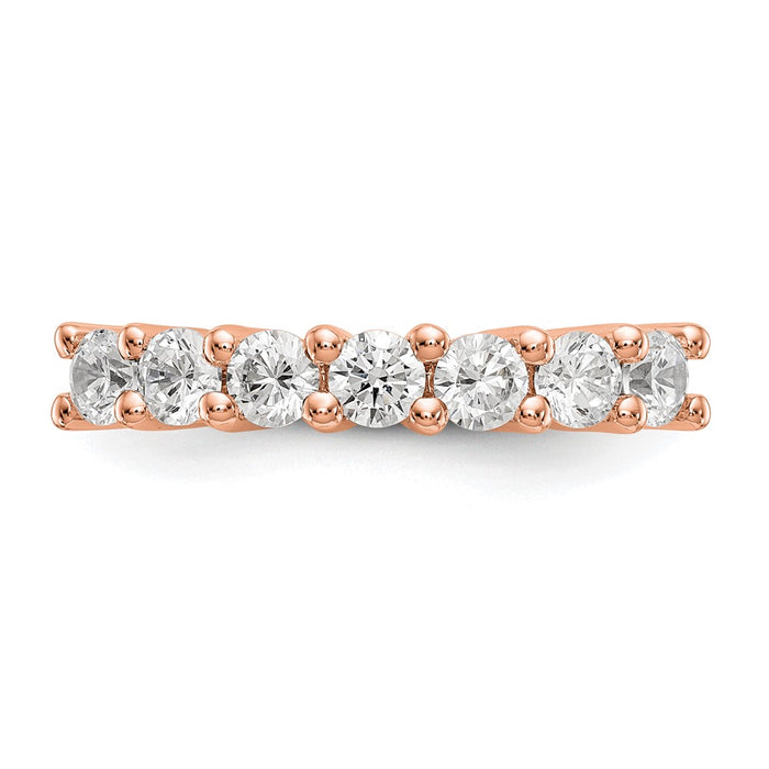 Buy Stylish 14K Rose Gold 7-Stone Diamond Band Setting - 3.3mm Prong Design-4
