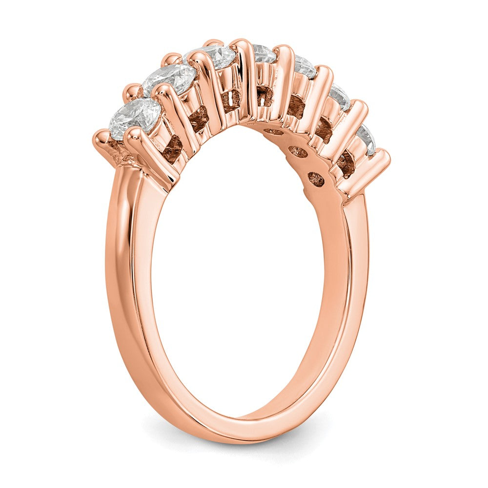 Buy Stylish 14K Rose Gold 7-Stone Diamond Band Setting - 3.3mm Prong Design