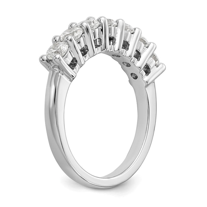 Exclusive 14K White Gold 7-Stone Diamond Band - 1 Carat, Stylish Value!-6
