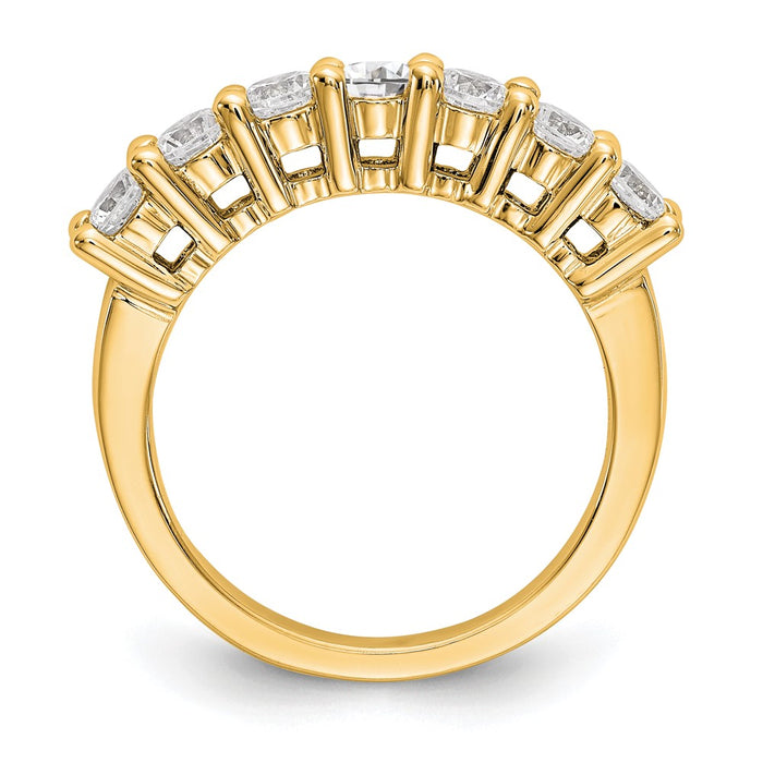 Buy Exclusive 14K Yellow Gold 7-Stone Shared Prong Diamond Band Setting-2