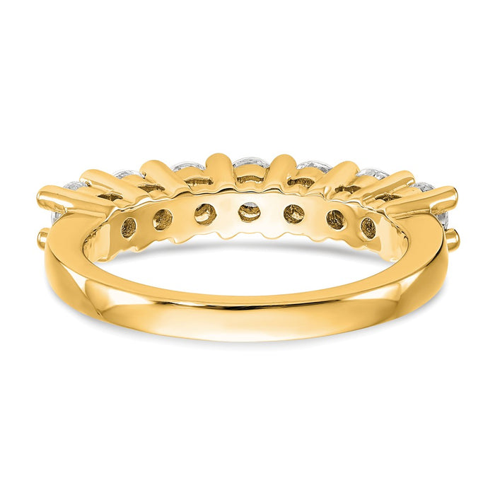 Buy Exclusive 14K Yellow Gold 7-Stone Shared Prong Diamond Band Setting-5