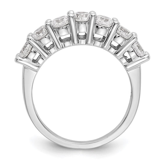 High-Quality 14K White Gold 1.4 Carat Diamond Band - Stylish 7-Stone Setting