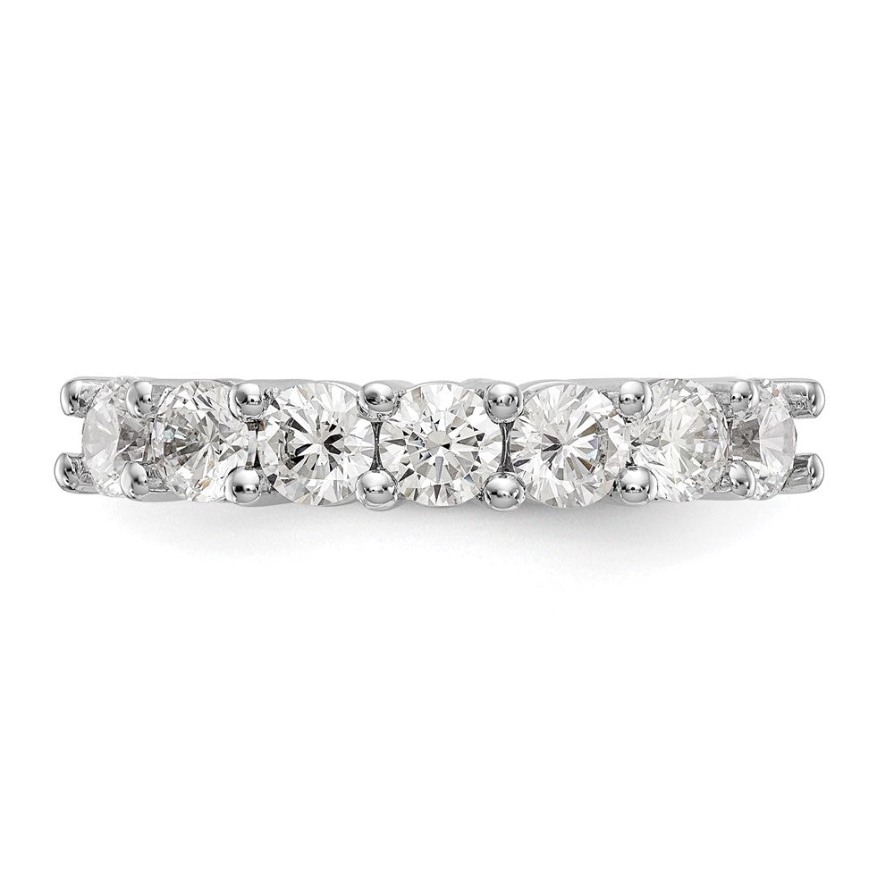 High-Quality 14K White Gold 1.4 Carat Diamond Band - Stylish 7-Stone Setting