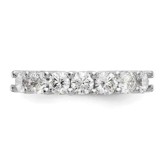 High-Quality 14K White Gold 1.4 Carat Diamond Band - Stylish 7-Stone Setting-4