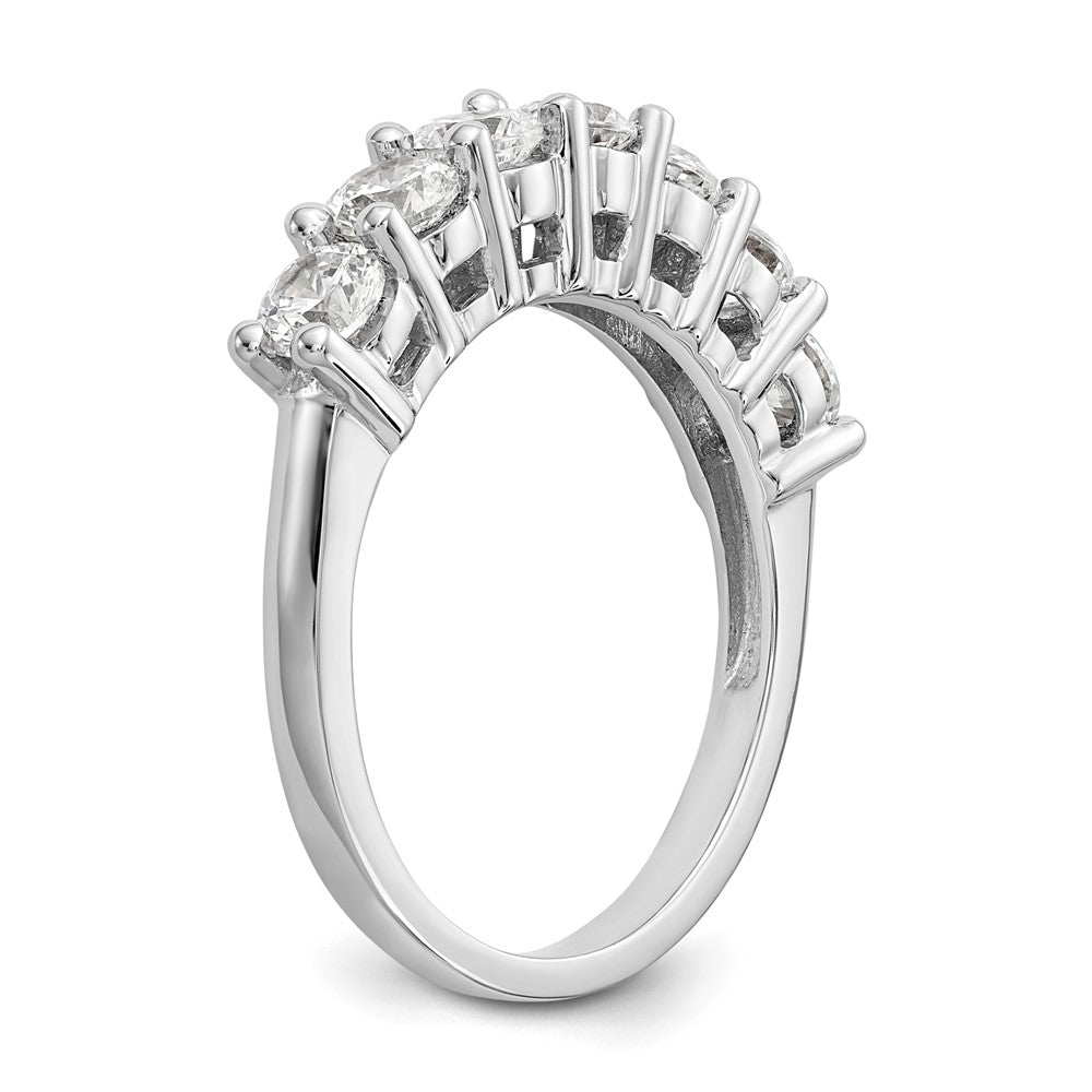 High-Quality 14K White Gold 1.4 Carat Diamond Band - Stylish 7-Stone Setting