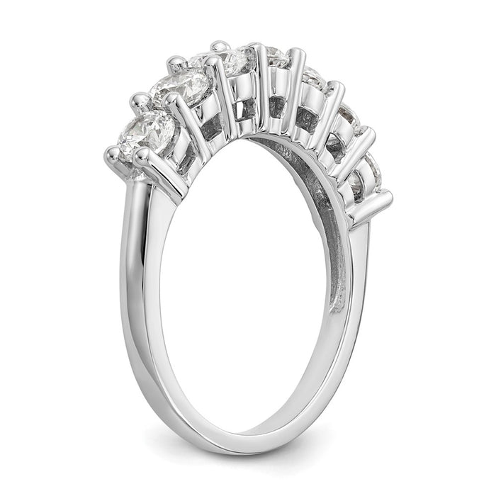 High-Quality 14K White Gold 1.4 Carat Diamond Band - Stylish 7-Stone Setting-6