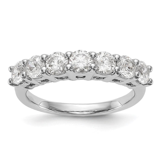 High-Quality 14K White Gold 1.4 Carat Diamond Band - Stylish 7-Stone Setting