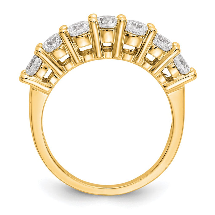 Buy 14K Yellow Gold 7-Stone Diamond Band Setting for 7 Round Stones - Luxury Design-2