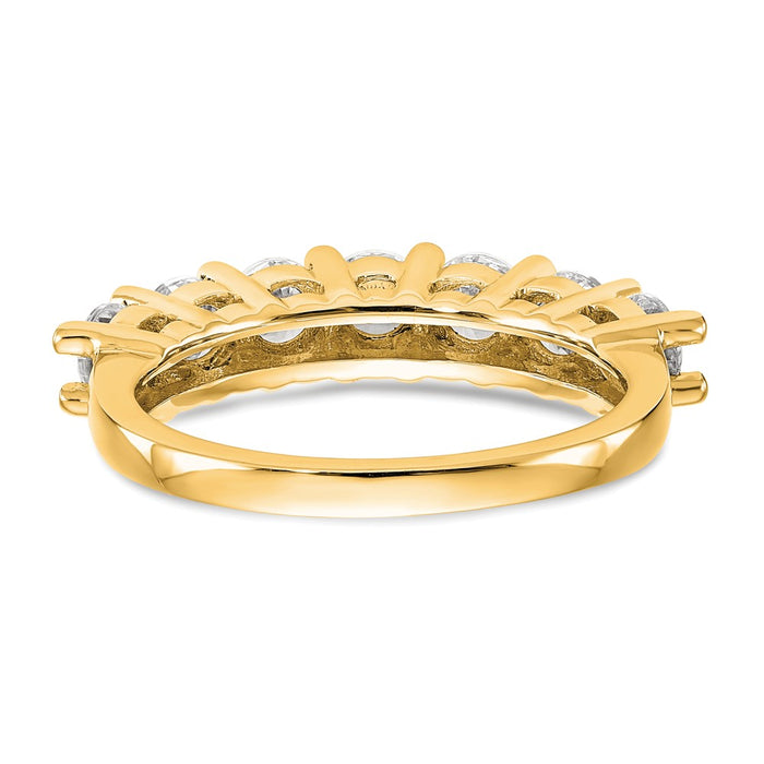 Buy 14K Yellow Gold 7-Stone Diamond Band Setting for 7 Round Stones - Luxury Design-5