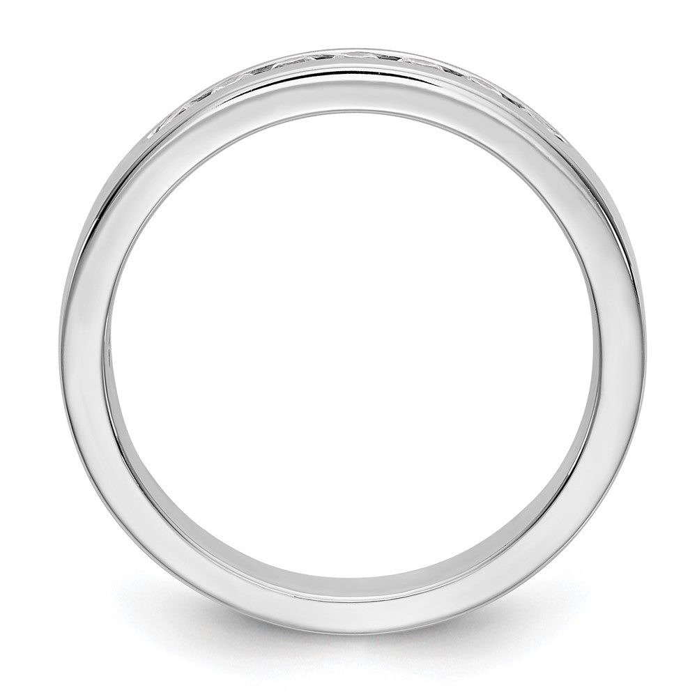High-Quality Platinum 7-Stone 1/4 Carat Diamond Channel Set Band | Stylish Elegance