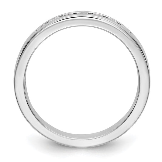 High-Quality Platinum 7-Stone 1/4 Carat Diamond Channel Set Band | Stylish Elegance