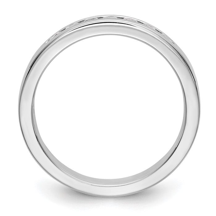 High-Quality Platinum 7-Stone 1/4 Carat Diamond Channel Set Band | Stylish Elegance-2