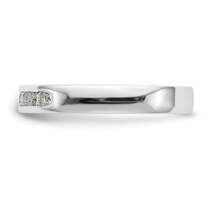 High-Quality Platinum 7-Stone 1/4 Carat Diamond Channel Set Band | Stylish Elegance-3