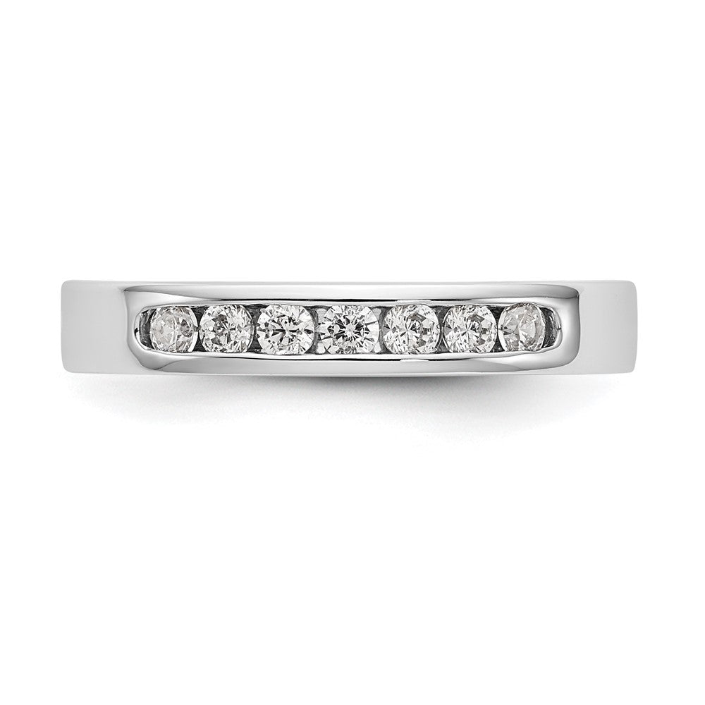 High-Quality Platinum 7-Stone 1/4 Carat Diamond Channel Set Band | Stylish Elegance