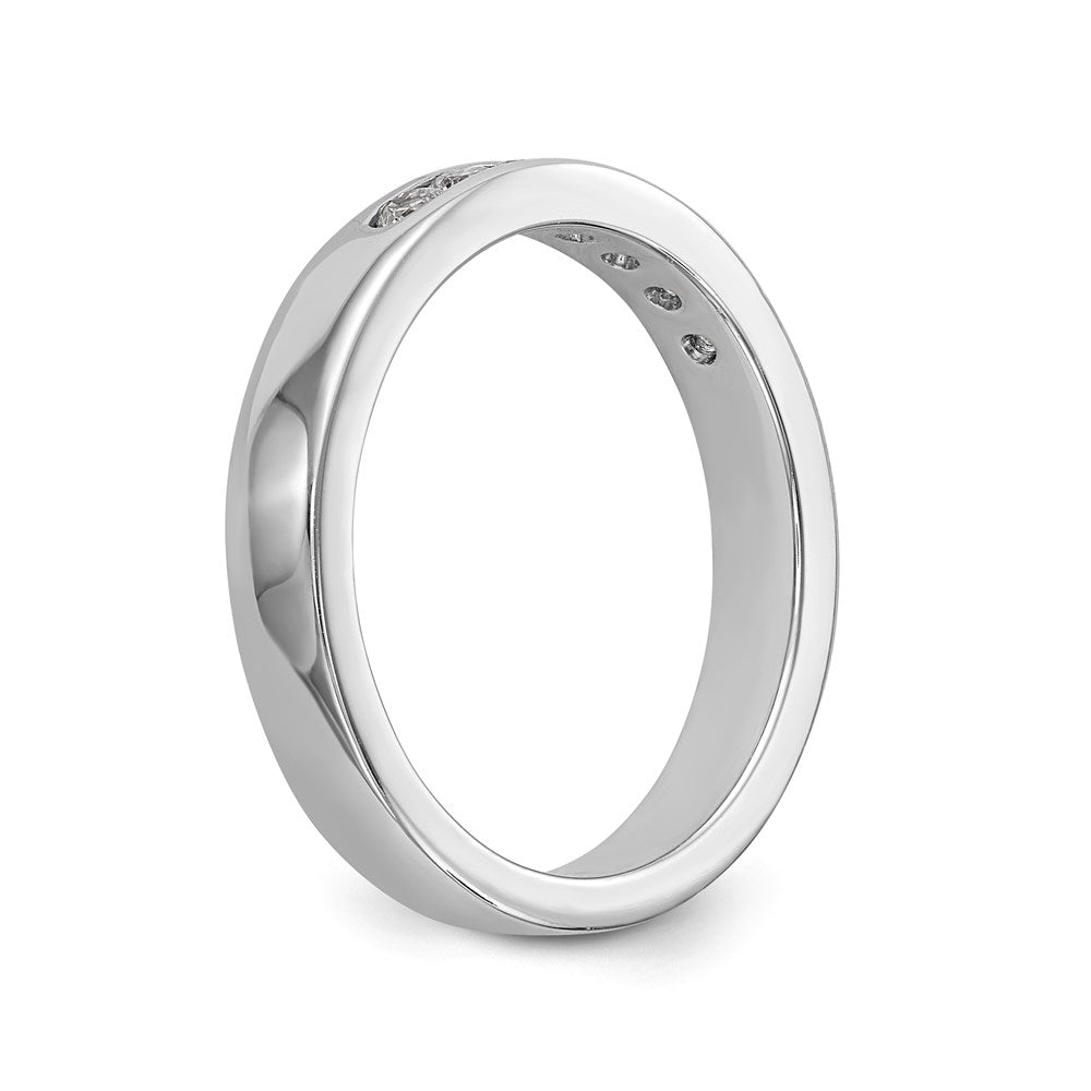 High-Quality Platinum 7-Stone 1/4 Carat Diamond Channel Set Band | Stylish Elegance