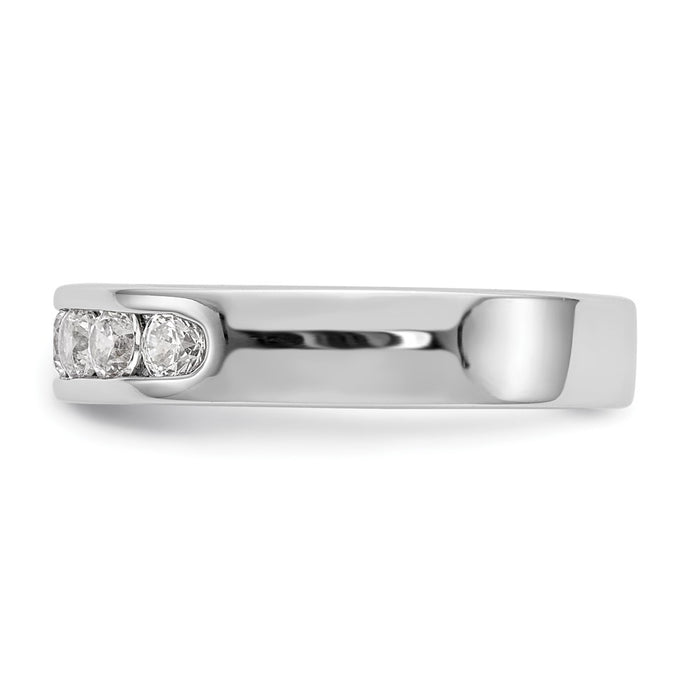 Buy Exclusive Platinum 7-Stone 3/4 Carat Round Diamond Channel Set Band - Luxury Value!-3