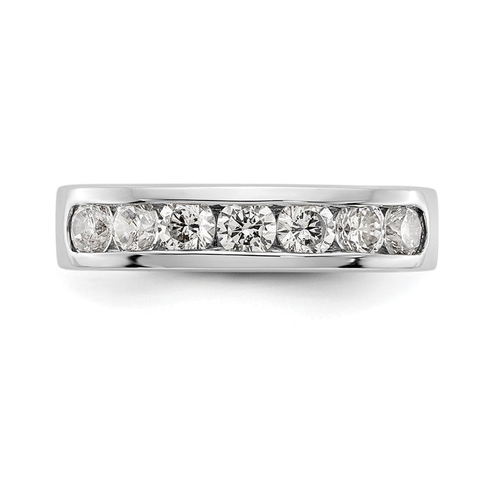Exclusive Platinum 7-Stone Diamond Band - 1 Carat Total Weight, Stylish Luxury-4