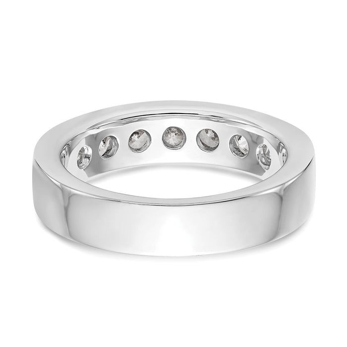 Exclusive Platinum 7-Stone Diamond Band - 1 Carat Total Weight, Stylish Luxury-5