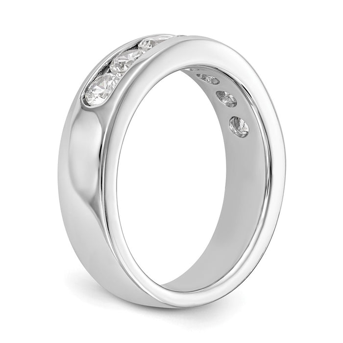 Exclusive Platinum 7-Stone Diamond Band - 1 Carat Total Weight, Stylish Luxury-6