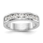 Exclusive Platinum 7-Stone Diamond Band - 1 Carat Total Weight, Stylish Luxury-1