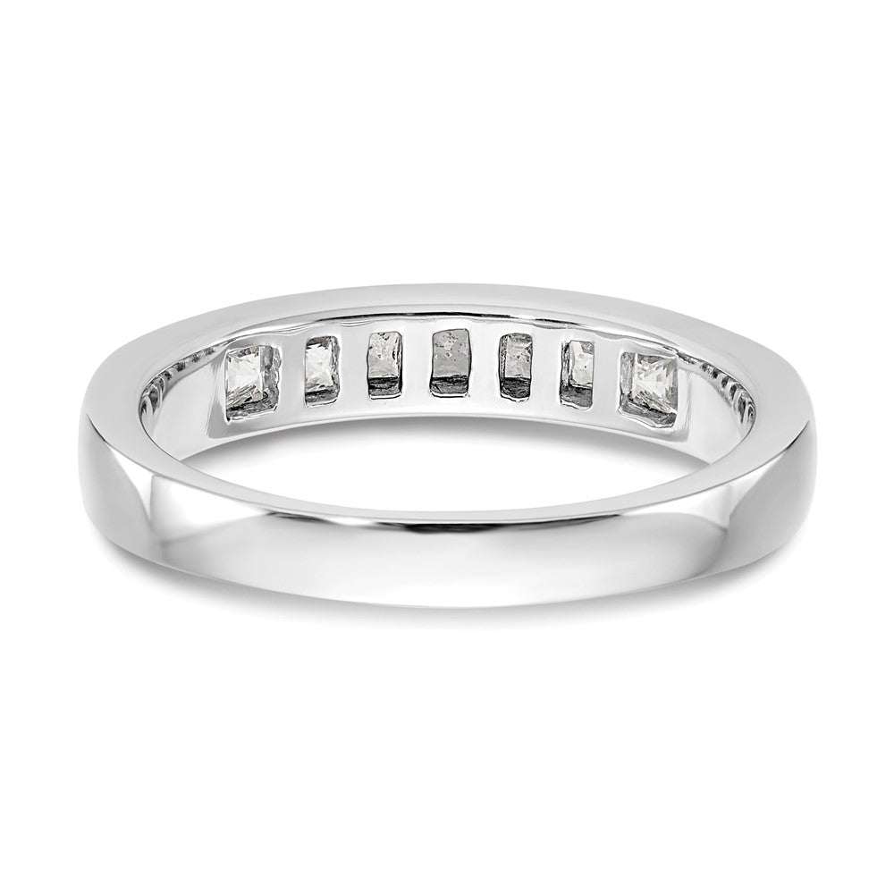 High-Quality 14K White Gold 7-Stone Princess Cut Diamond Band - Luxury Value